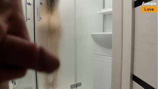 hot step sister was in shower and she caught me watching